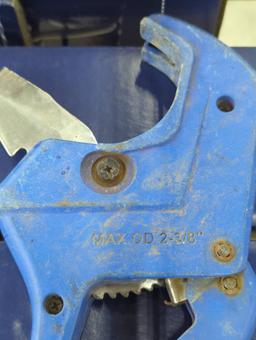 Blue Plastic Pipe Cutter with 2-3/8 Inch Maximum Capacity