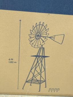 Style Selections 6-Ft Decorative Windmill in Black and Silver Finish