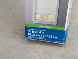 Project Source Light Filtering Cordless Vinyl Mini Blinds, 34 in x 64 in