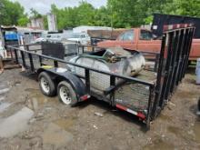 18 x 7 Dual-Axle Utility Trailer with Mesh Sides