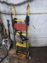 Yellow and Black Steel Appliance Dolly with Straps