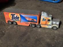BuddyL 1992 Plastic Tractor Trailer and Truck with Tide Racing Graphics