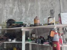 Contents of Two Shelves Including Electrical Components, Tools, and Hardware Supplies