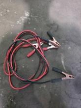 Red and Black Jumper Cables with Metal Clamps