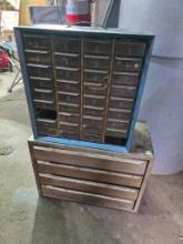 Metal Hardware Drawer Cabinets with Contents