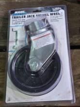 Haul-Master Trailer Jack Swivel Wheel, 1,200 lb Capacity