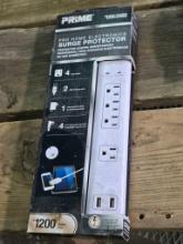 Prime Pro Home Electronics Surge Protector with USB Charging Ports