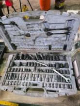 Husky Socket and Wrench Set in Plastic Case, Incomplete
