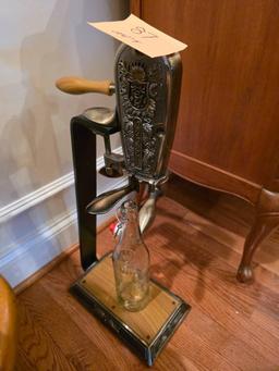 Bronze and Iron Le Grappe Bottle Corking Machine with Decorative Details