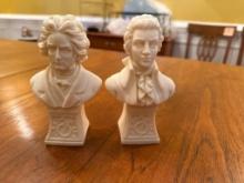 5.5-Inch Tall Porcelain Bust Statues by Schubert