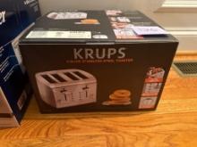 Krups 4-Slice Stainless Steel Toaster, Model KH734D50