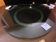 29.5-Inch Glass Lazy Susan with Rotating Base