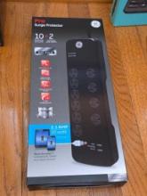 GE Pro 10-Outlet + 2 USB Ports Surge Protector with 3600 Joules Rating