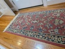 76 x 2 Oriental-Style Runner Rug with Floral Design