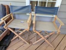 Wooden Directors Chairs With Canvas Seat and Backrest