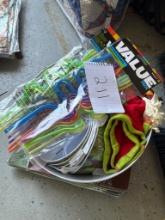 Lot Including Straws, Socks, and Bowls