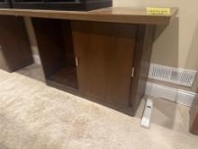 Wooden Cabinet with Sliding Doors, 114 1/4 in x 18 in x 30.5 in