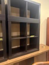 Dark Wood 8-Cube Storage Unit, 30 3/4 in x 15 in x 47.5 in