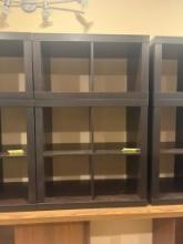 Dark Wood Modular Shelving Unit, 30 3/4 in x 15 in x 47.5 in