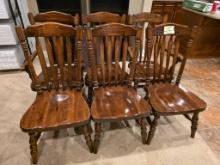 Six Wooden Dining Chairs by Keller Manufacturing Co.