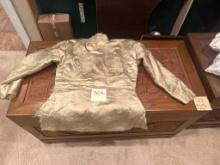 Traditional Silk Embroidered Garment With Floral Patterns