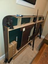 7 Folding Pool Table With Balls and Pool Sticks