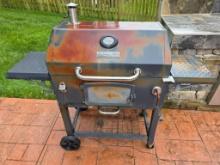 Heavy-Duty Charcoal Grill With Thermometer and Side Shelves