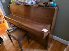 Yamaha Upright Piano with Bench, Tuned, 56 3/4 x 21 x 42