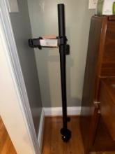 Adjustable Black Steel Mounting Pole With Clamp Attachments