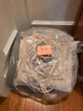 Bundle of Miscellaneous Cables and Materials in Clear Plastic Bag
