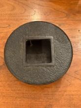 Cast Iron Two-Piece Base with Square Opening, 5.5 in x 2 in