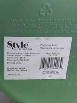 Green Plastic Watering Can by Style Selections, 1.75L Capacity