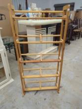 Wooden Rack, Measures Approximately 22 in x 6.5 in x 47 in