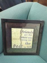 Framed Decorative Wall Art Featuring Friendship Quote