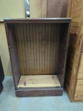 Wooden Open-Front Cabinet With Beadboard Back, 23.5 x 10.5 x 36.5 Inches