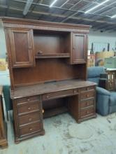 Wynwood Wooden Desk with Hutch and Drawer Storage