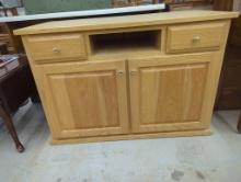 Wooden Cabinet With Drawers and Storage, 39.5 x 25 x 34 Inches