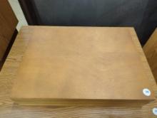 Gold-Tone Flatware Set in Wood Box