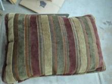 Rectangular Striped Fabric Pillow Measuring 11 in x 16 in