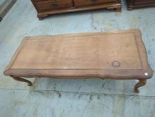 Wooden Coffee Table with Cabriole Legs, Sold As Is