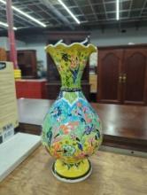 Turkish Handmade Hand-Painted Vase, 12 Inches Tall