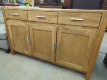 Wooden Sideboard With Three Drawers and Three Cabinets