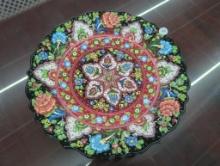 Turkish Handmade Hand-Painted Ceramic Bowl, 12-Inch Diameter