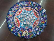 Turkish Handmade Hand-Painted Ceramic Bowl, 12-Inch Diameter