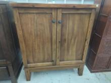 Wooden Cabinet With Double Doors and Shelving, Measures 35 x 20 x 42 Inches