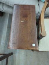 Wooden Side Table with Rectangular Top and Tapered Legs