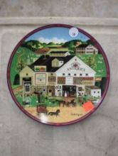 Collectible Bradex Plate Titled Popcornfields Farms by Charles Wysocki