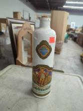 Beam Beameister Ceramic Bottle with Cork, 1966, 11 Inches Tall
