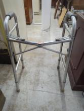 Adjustable Folding Aluminum Walker with Rubber Tips