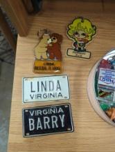 Keychains in Tin Container, Sold As Is